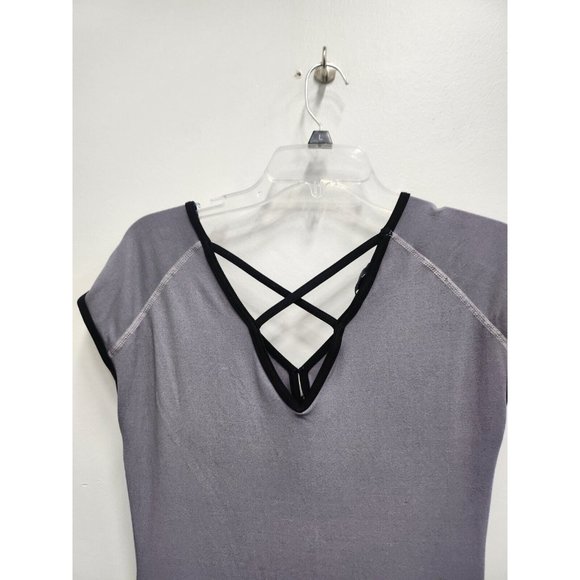 Boston Proper Womens Skirted Romper Small Black Gray Tennis Active Coquette - Picture 8 of 8